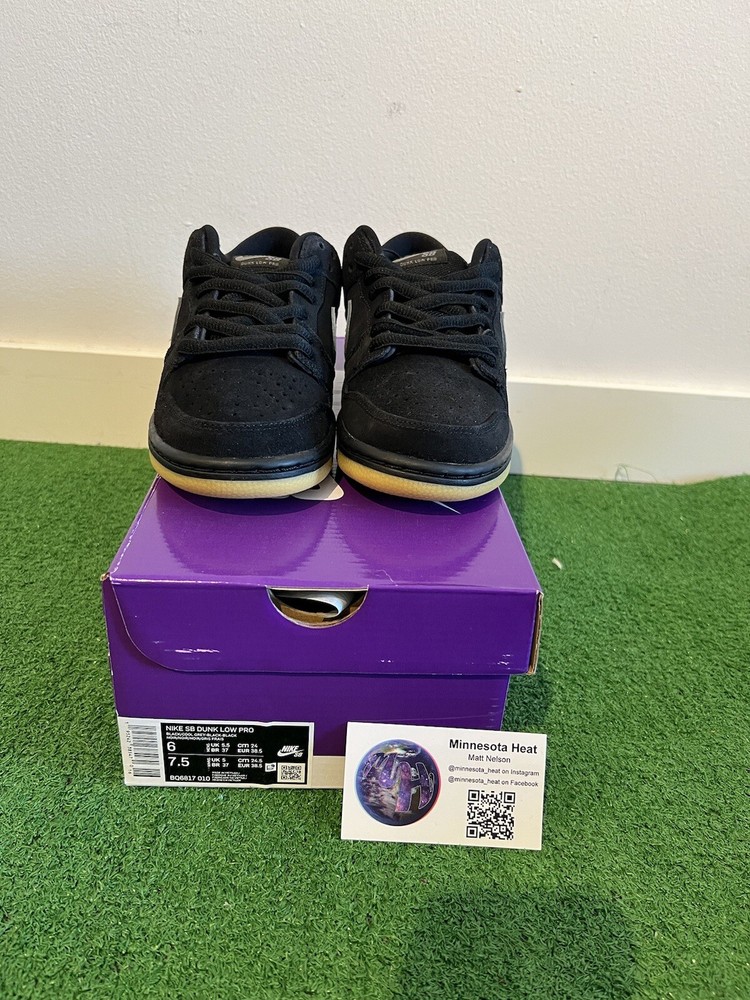 Nike Dunk SB Low Pro FOG Black Cool Grey Men’s 6 WMNS 7.5 BQ6817-010 New Rare