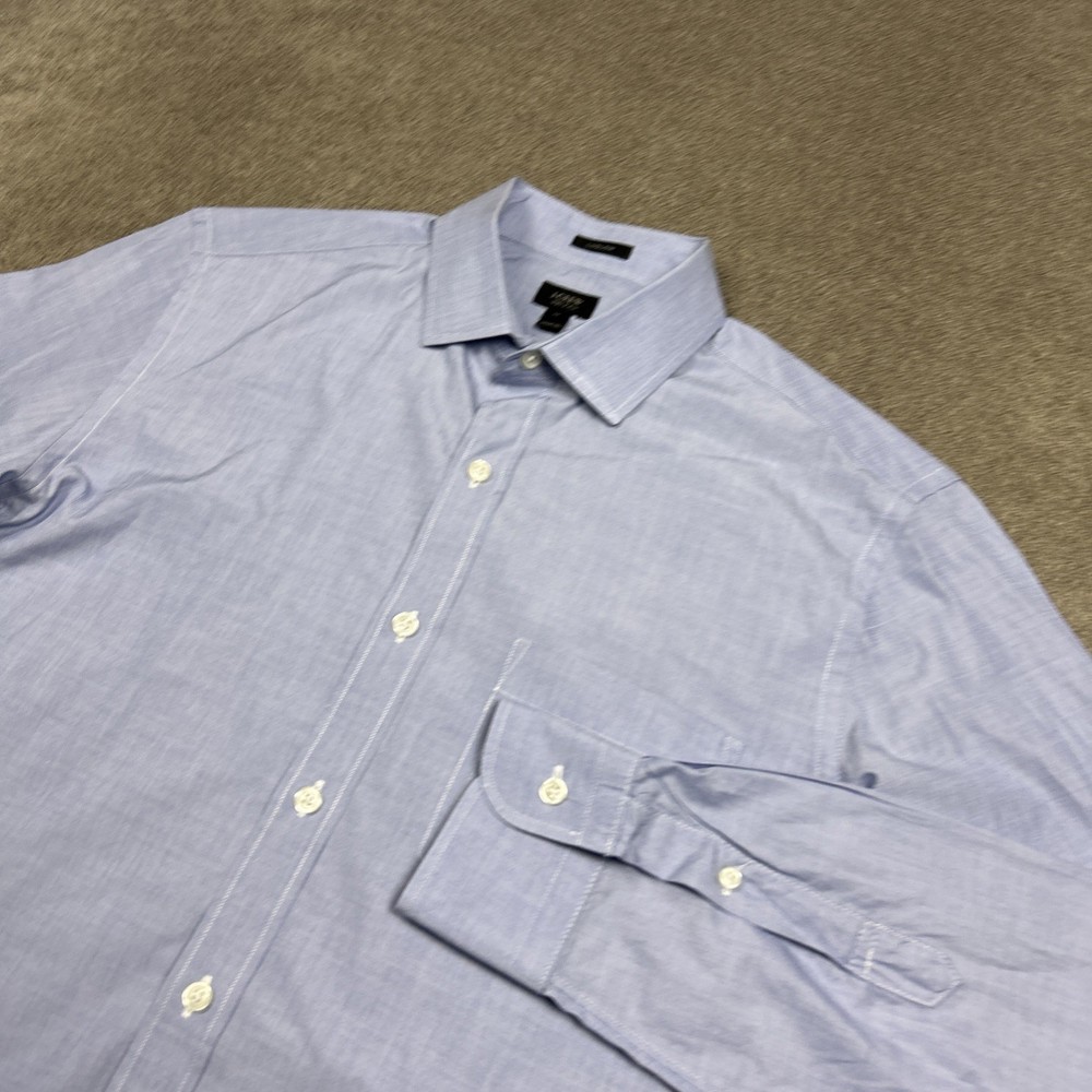 J Crew Ludlow Shirt Mens Medium Button Up Long Sleeve Light Blue 120s Business