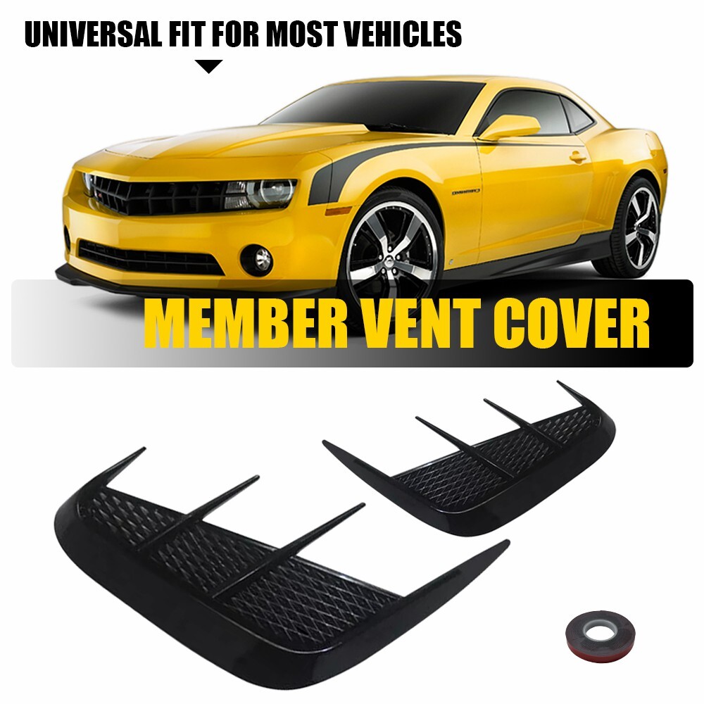 Soft Black Rear Bumper Sport Side Wing Member Vent Cover Trim Car Accessories I