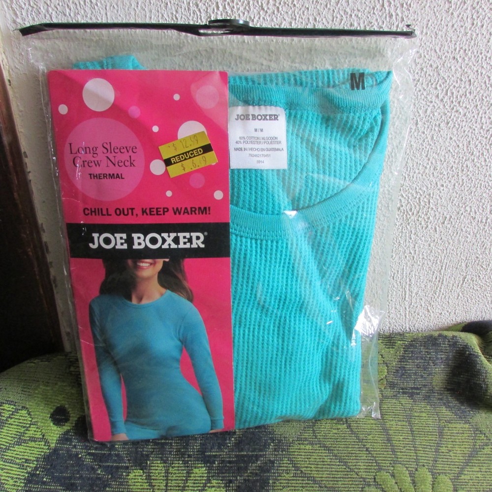 NOS~ Women's K-Mark, Joe Boxer Thermal Shirt/ Base Layer Size Medium. Green