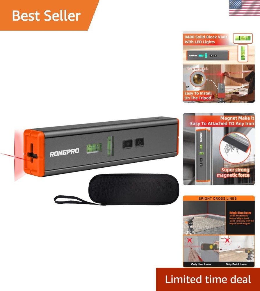 Accurate 15Ft Magnetic Laser Level with LED for Home Renovation & Decoration-image