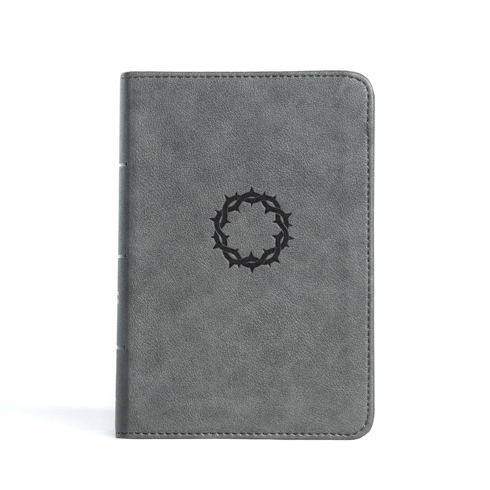 CSB Compact Reference Bible Charcoal LeatherTouch with Red Letter and Full-Color Maps