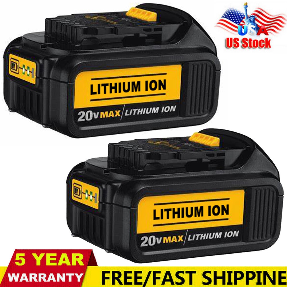 2-Pack DeWalt DCB205 DCB206 20V MAX XR 5.0Ah Compact Power Tool Batteries New