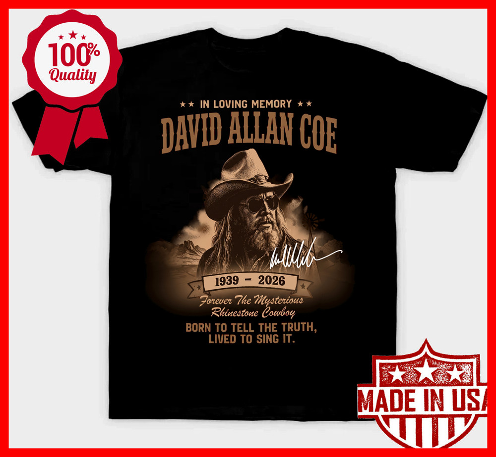 David Allan Coe Memory T-shirt short sleeve cotton gift for fans PH496