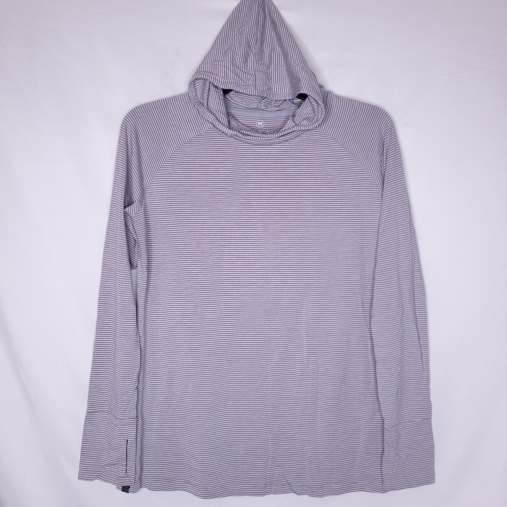 Free Fly Hoodie Womens Medium Striped Gray Performance Fishing