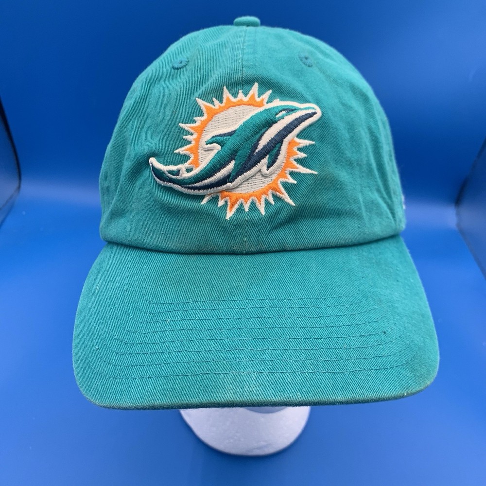 '47 Brand Miami Dolphins Clean Up Adjustable Hat Cap Strap Turquoise NFL