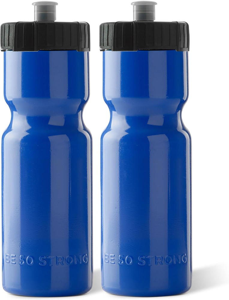 Sports Water Bottle | Reusable Squeeze Water Bottles | 22 Oz. Bpa-Free Plastic B