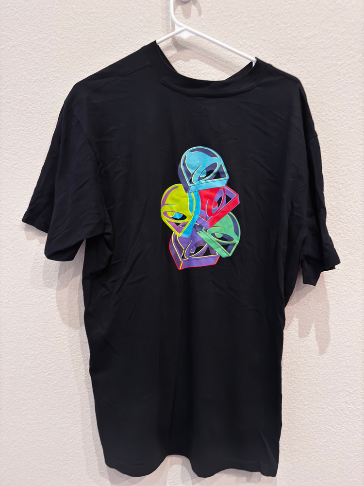 TACO BELL Employee Shirt Extra Large XL Black V Neck Graphic Tee Short Sleeve