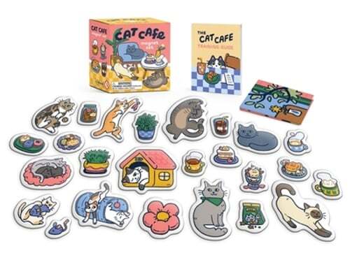 Cat Cafe Magnet Set by Alasdair Stuart: New