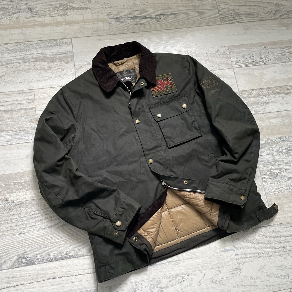 RARE Barbour x Steve McQueen SMQ Wax Jacket Men's Size L AW21 Vintage Workwear
