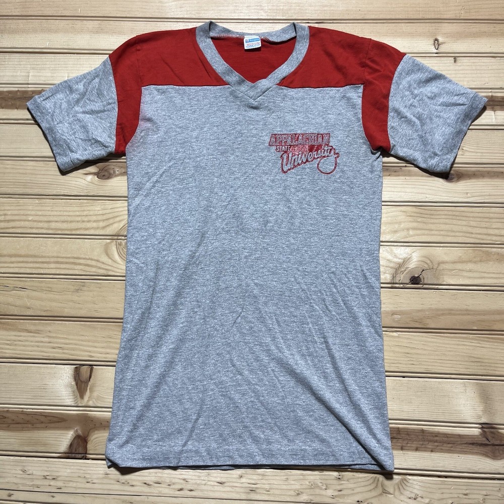 Vintage 70s Champion - Appalachian State University Colorblock Shirt Size Medium