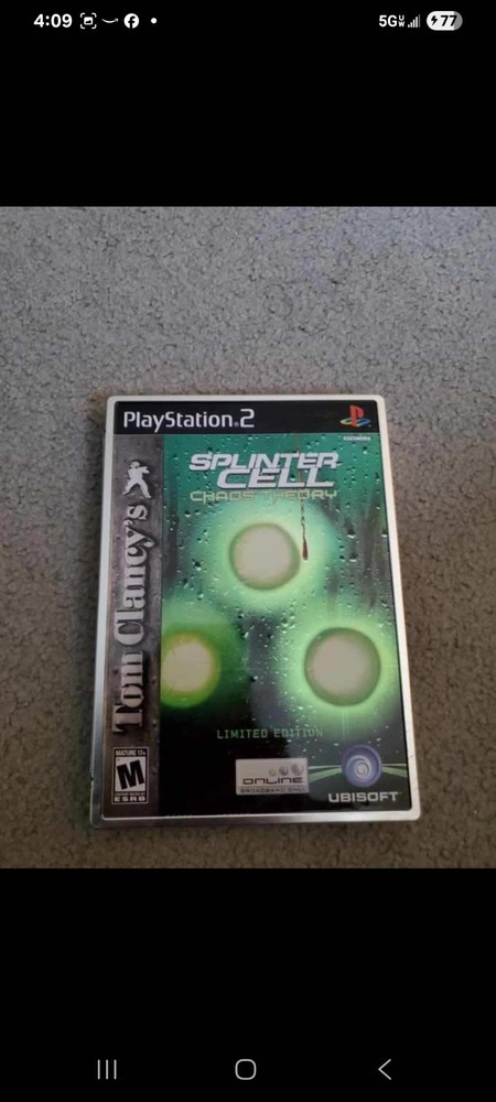 Splinter Cell Chaos Theory (Playstation 2 PS2, 2005) Steelbook Limited Edition