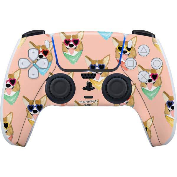 Patterns PS5 Controller Skin - Corgi Love