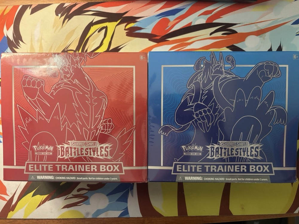 Pokémon TCG Sword & Shield Battle Styles Elite Trainer Box Set of 2 Sealed