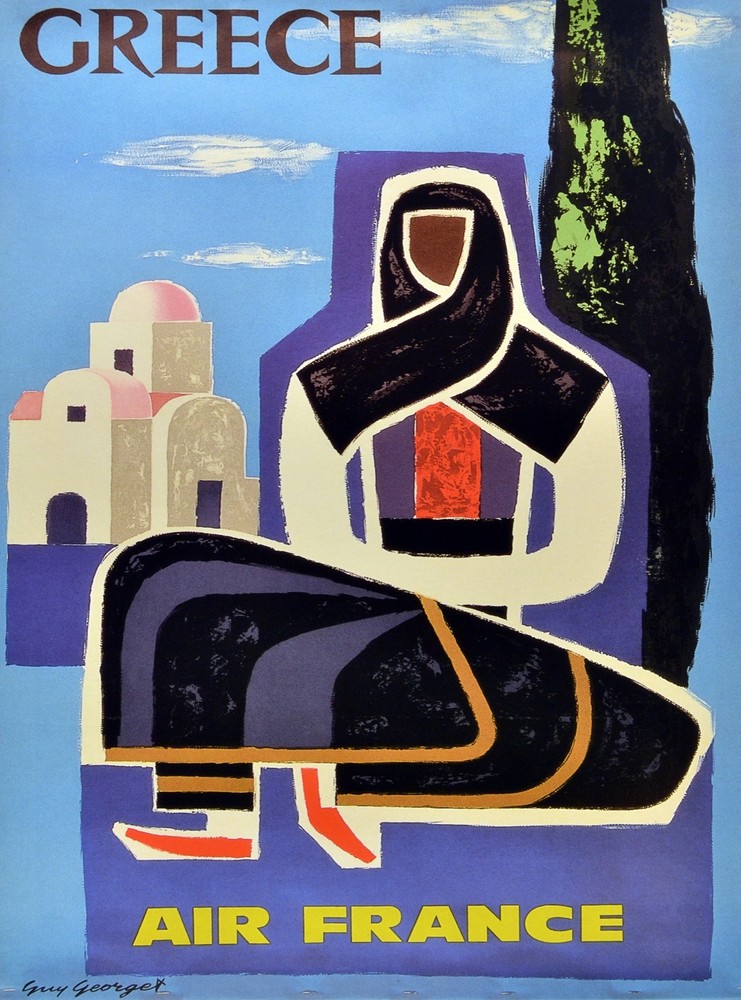 Travel Decoration Poster.Home Room Interior design.Greece.6608