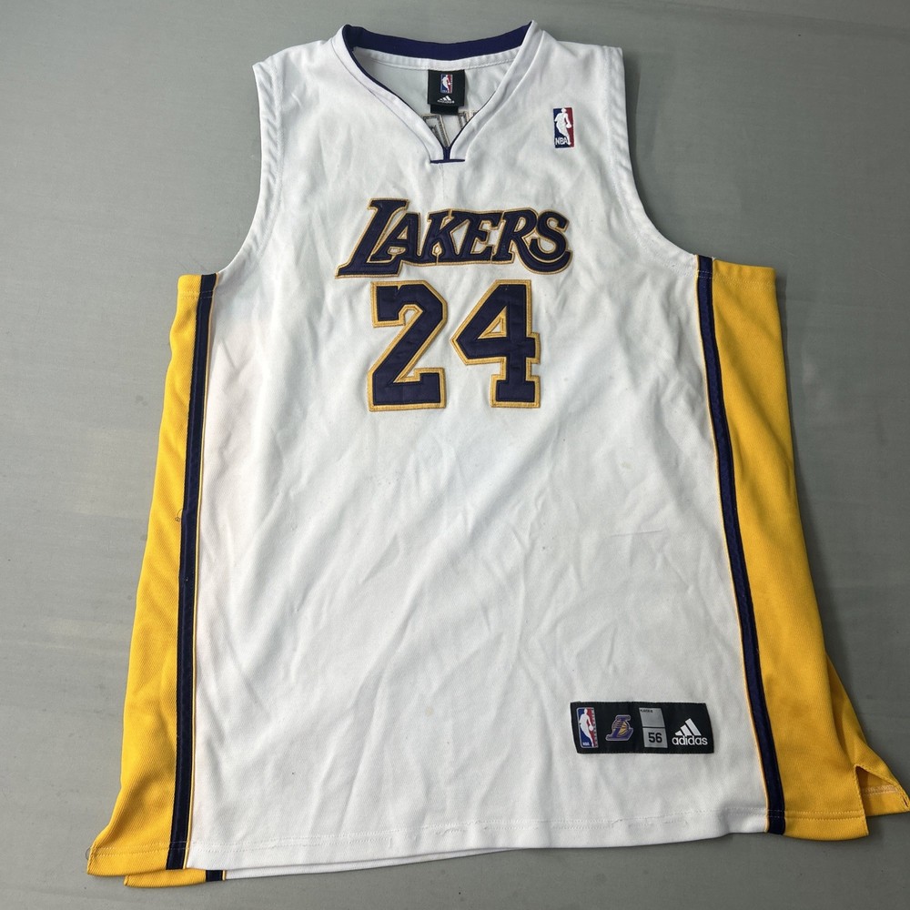 Adidas NBA Los Angeles Lakers Kobe Bryant #24 Home Jersey Size 56 2XL VTG 00’s