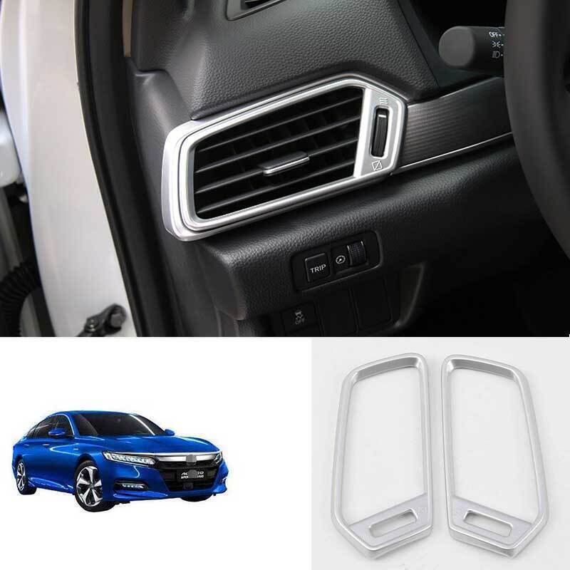 For Honda Accord 10th 2018-2022 ABS Silver Console L&R Air Outlet Vent Covers 2x