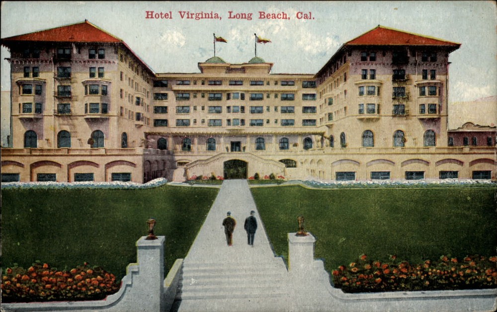 Hotel Virginia ~ Long Beach California ~ c1910 vintage postcard