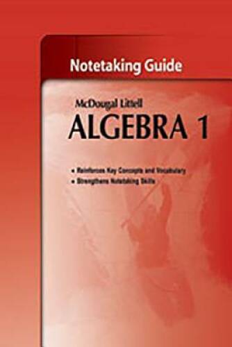 McDougal Littell High School Math Algebra 1: Notetaking Guide - Paperback - GOOD