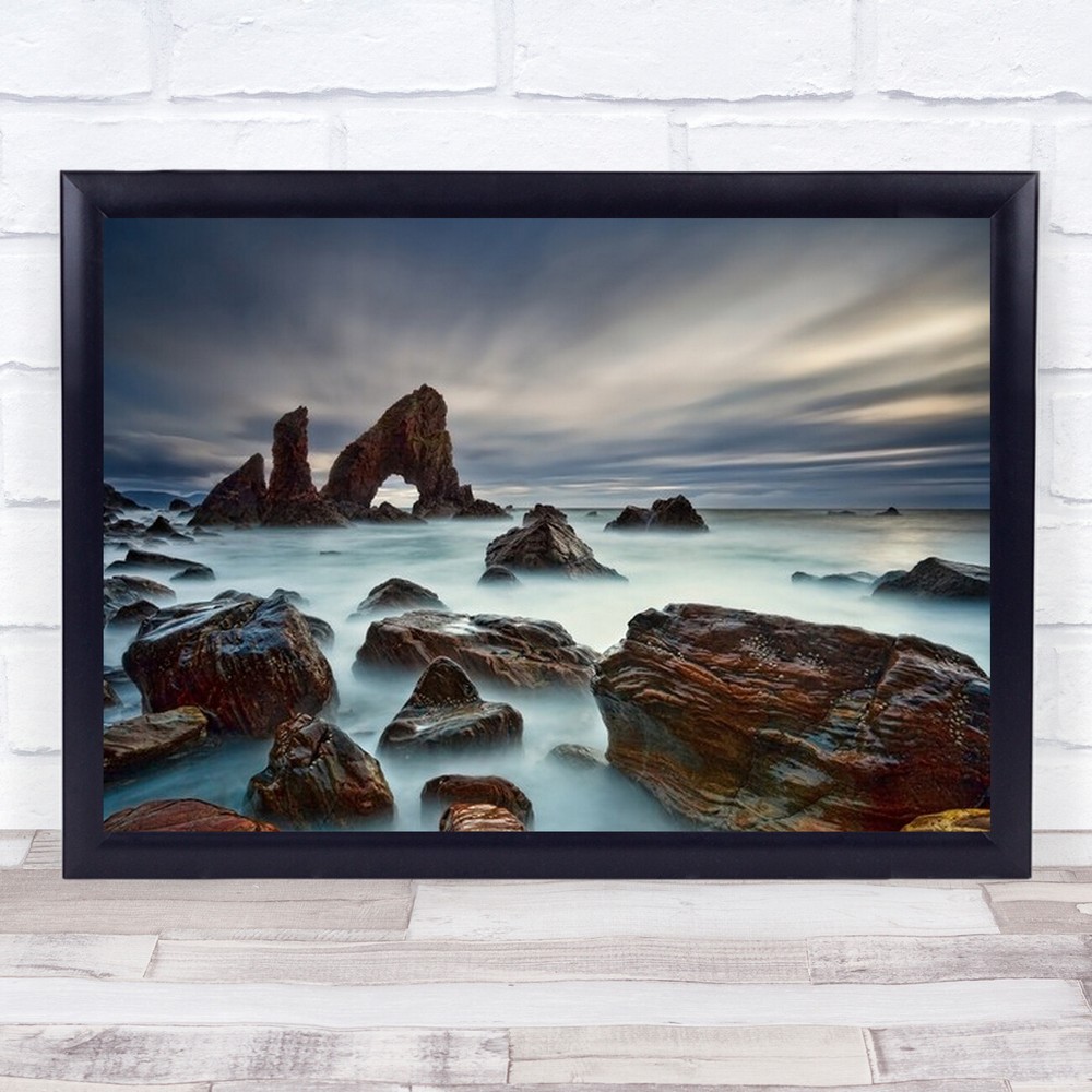 Sea Arch At Crohy Head Seascape Rock Stone Coast Coastal Gate Wall Art Print