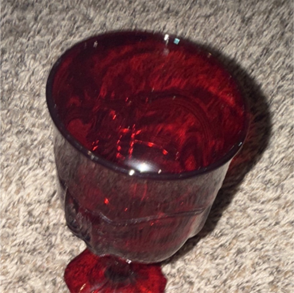 Red Ruby Glass Goblet Glossy Decorative Drinkware