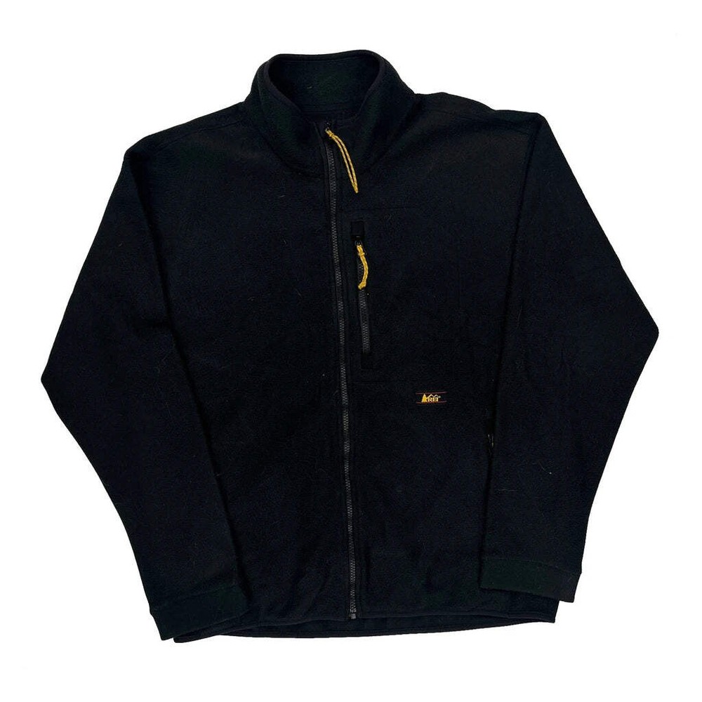 Rei Fleece Jacket - Medium Black Polyester