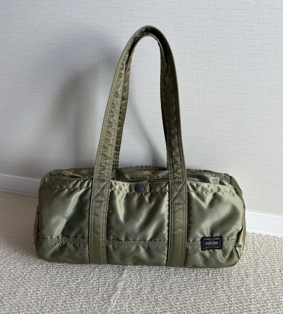 Yoshida &co. Porter Tanker Boston Bag Sage Green very good but some fading Used
