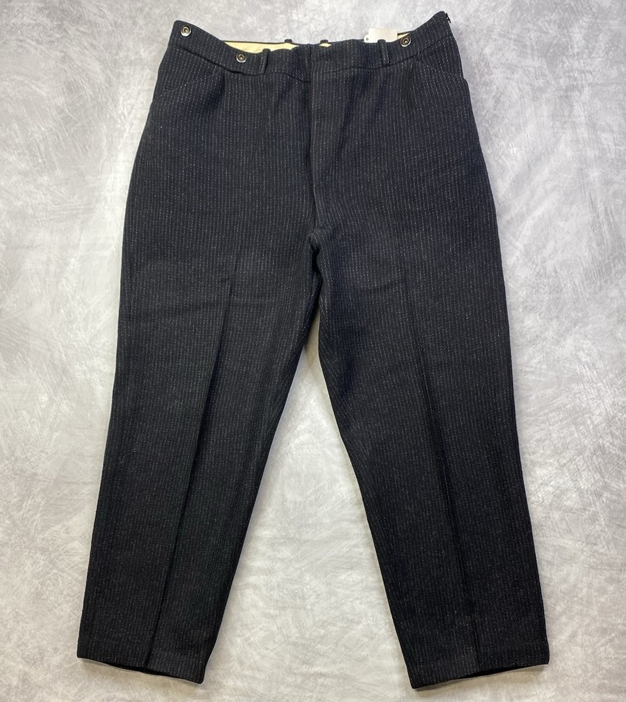 Vintage 50s Woolrich Wool Gray Pants Size 38x29