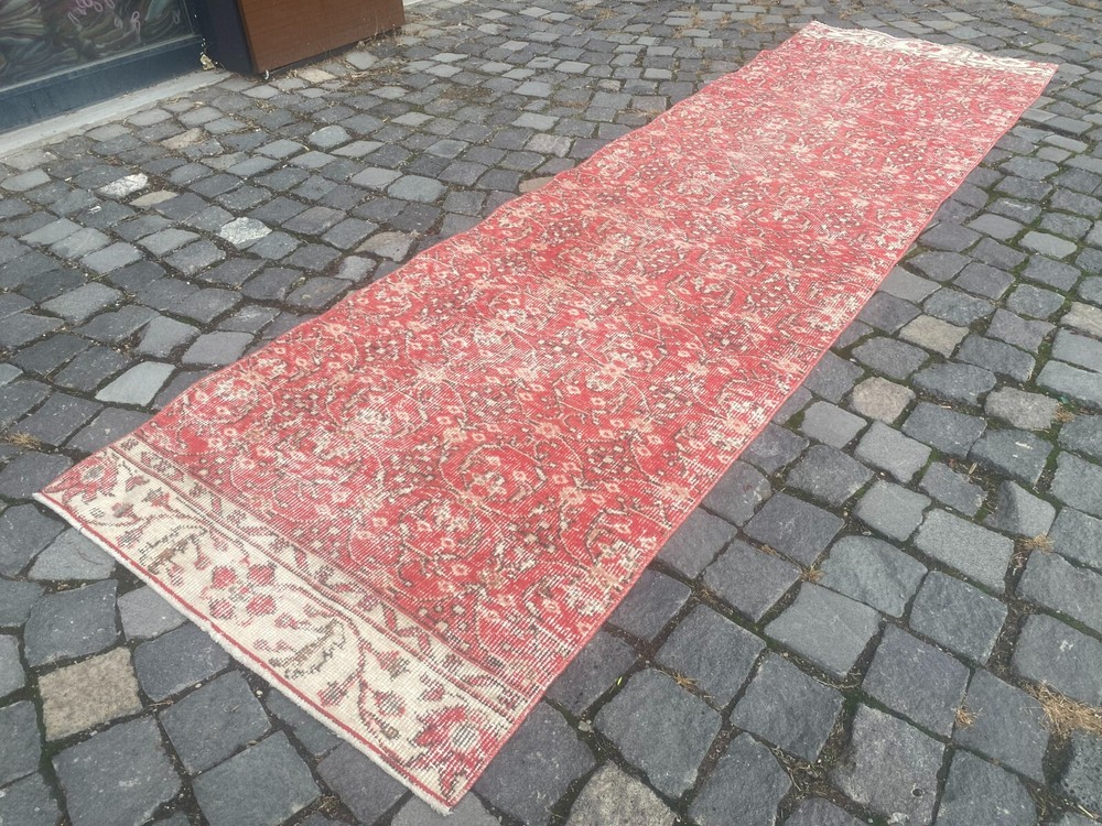 Turkish rug, Runner rug, Vintage rug, Handmade, Corridor, Wool | 2,6 x 9,3 ft