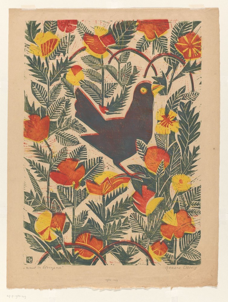 Kluizenaar en Vrouwen aan Tafel 1834 Vintage Dutch Art Poster Print