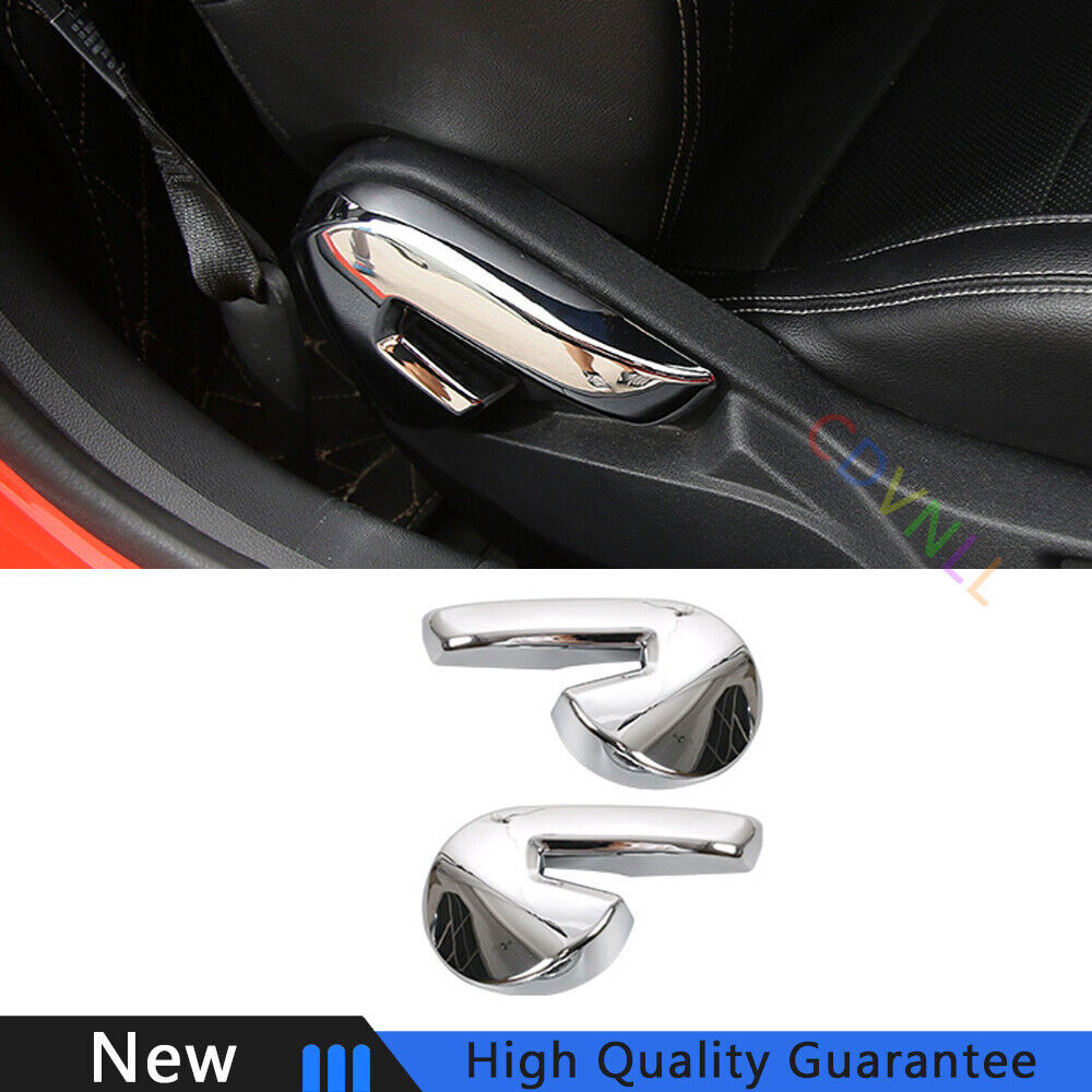 For Ford Mustang 2015-2021 Chrome ABS Seat Button Handle Frame Cover Decor Trim