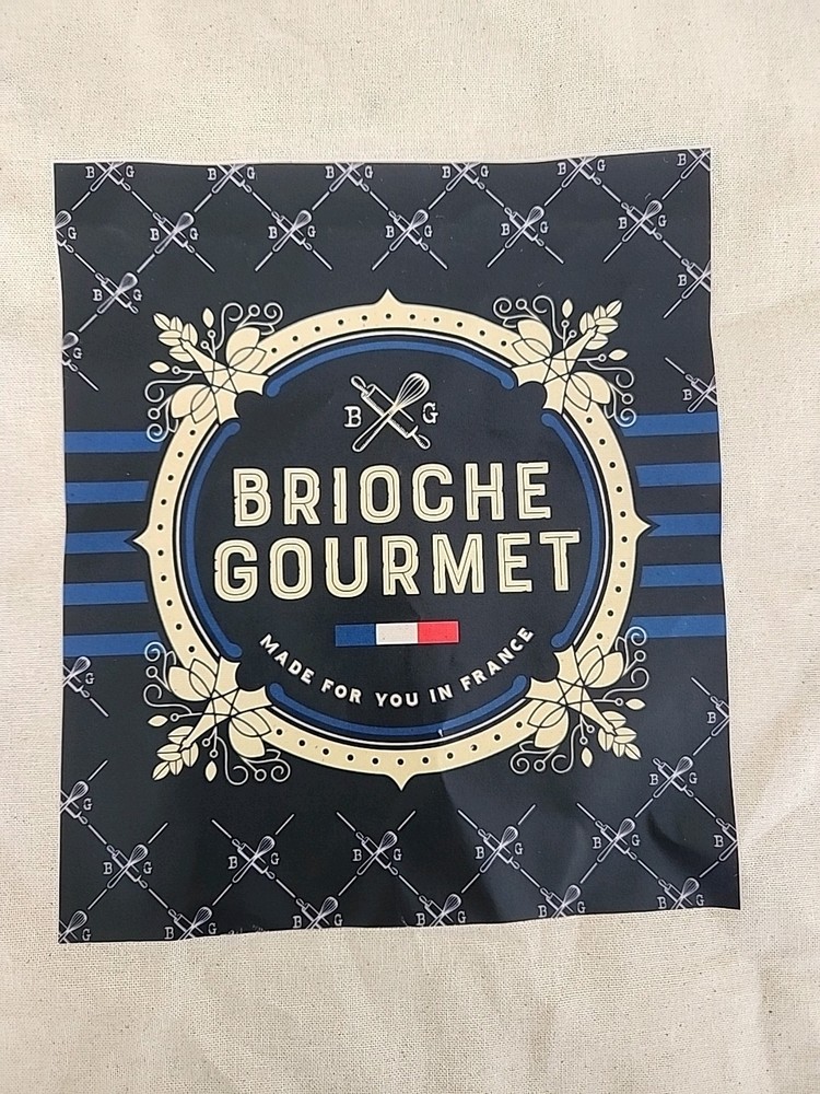 French Brioche Gourmet Canvas Tote with Flag Print 14x16 Eco-Friendly Shopper