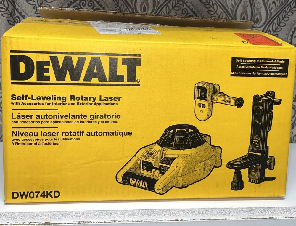 DEWALT DW074KD 100ft Self Leveling Interior/Exterior Rotary Laser Kit