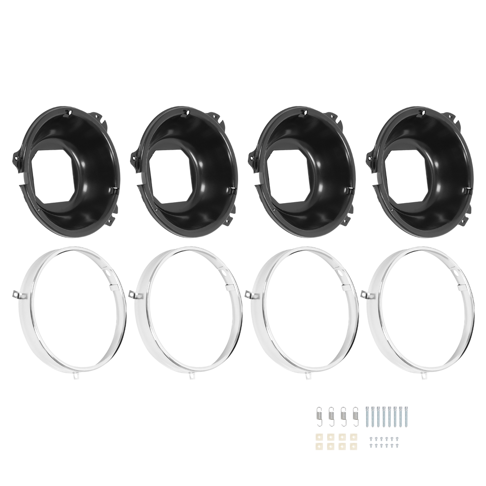 8PCS For Chevy Chevelle 64-70 & Impala 58-72 truck Headlight Ring & Bucket Set