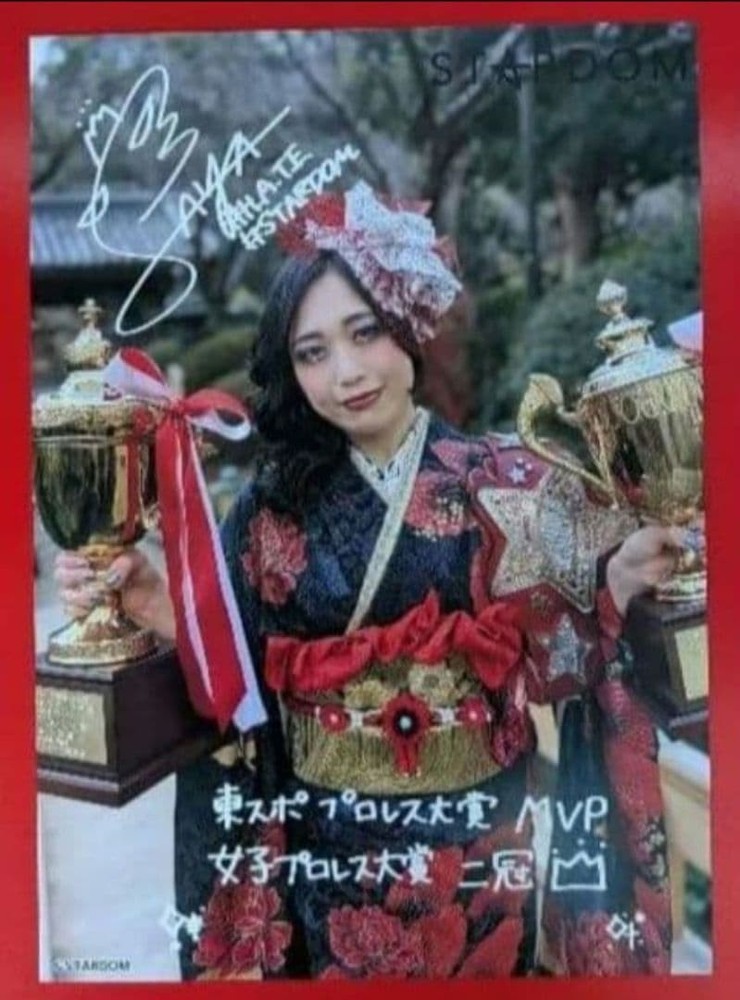 STARDOM Saya Kamitani W Award Portrait Trophy, Japan Pro Wrestling, New