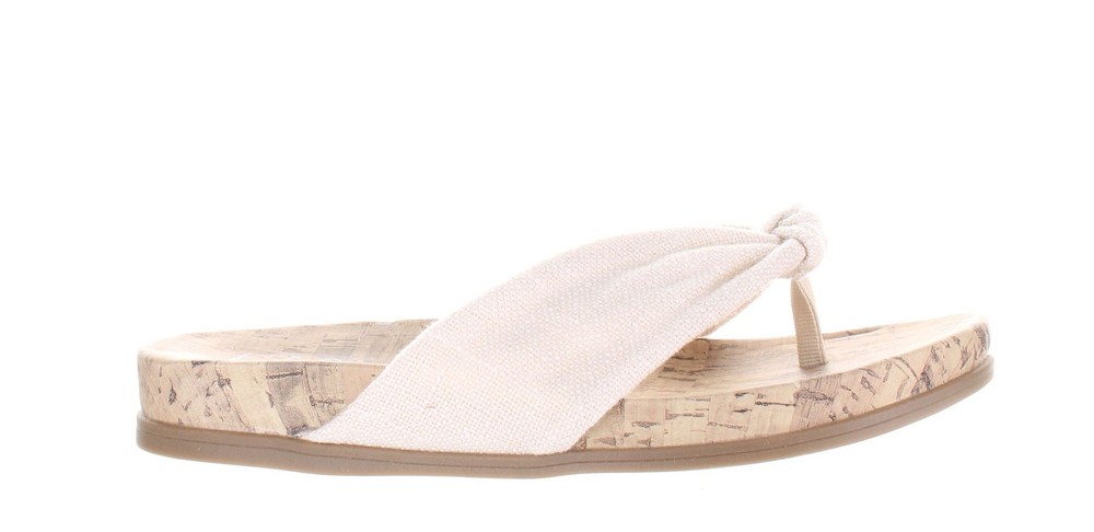 LifeStride Womens Happy Beige T-Strap Sandals Size 8 (Wide) (7791118)