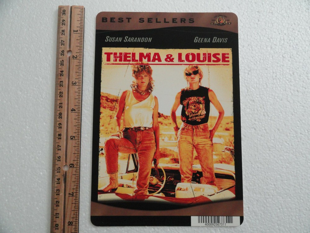 THELMA & LOUISE - BLOCKBUSTER VIDEO SHELF BACKER CARD 5.5