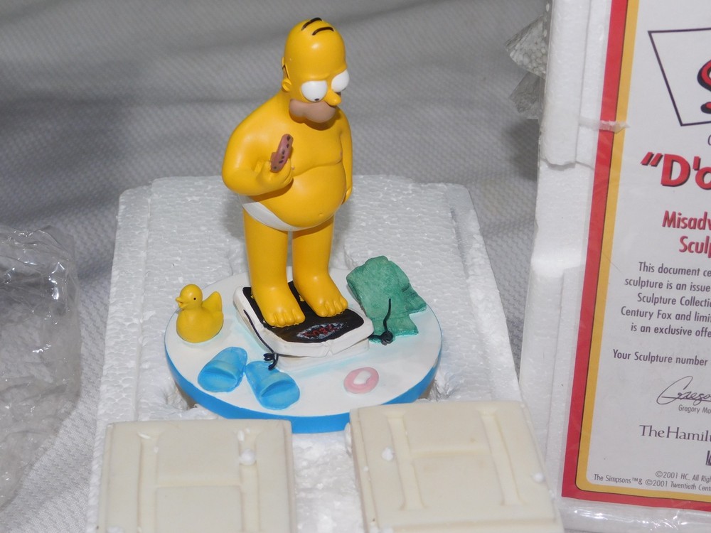 Misadventures of Homer Simpson Sculpture Collection Hamilton Limited Edition COA