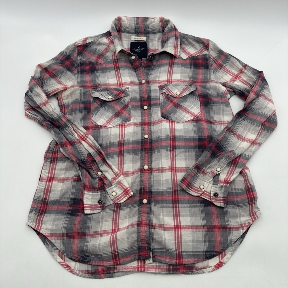 American Eagle Outfitters LongSleeve Button Up Shirt Women Small..#20569