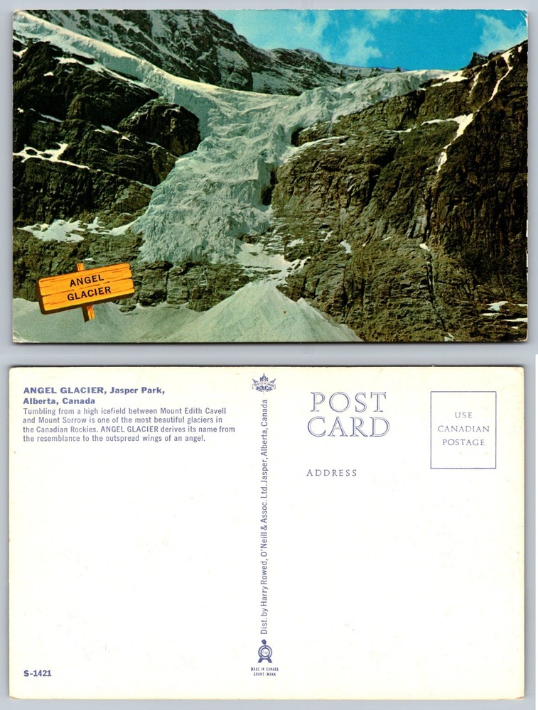 Angel Glacier Jasper Park Alberta Canada Postcard