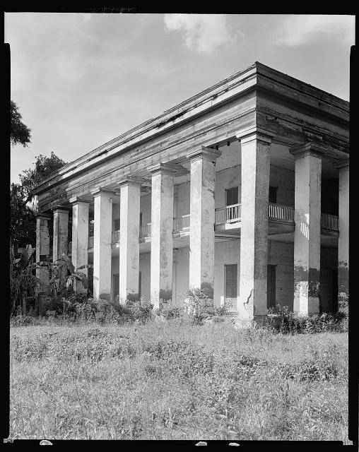 Geismar Louisiana Belle Helene Plantation 1938 Abandoned Columns Portico