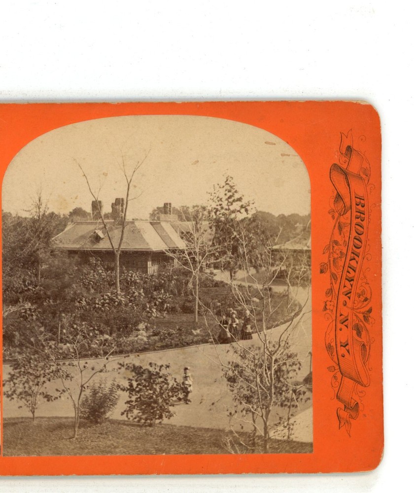 Music Grove Shelter Prospect Park Brooklyn NY New York Stereoview