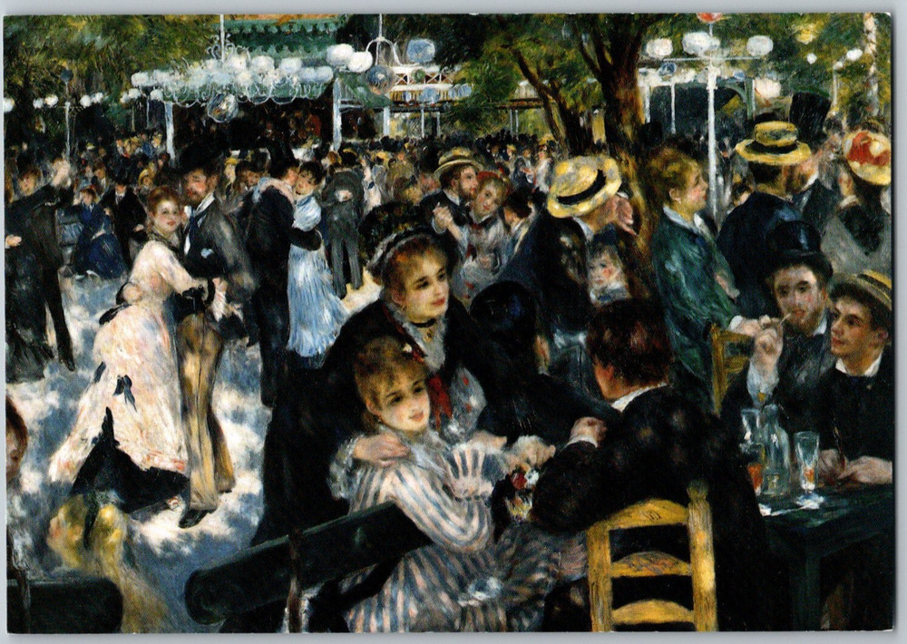 Bal au Moulin de la Galette August Renoir Musee d'Orsay Paris 1992 Art Postcard