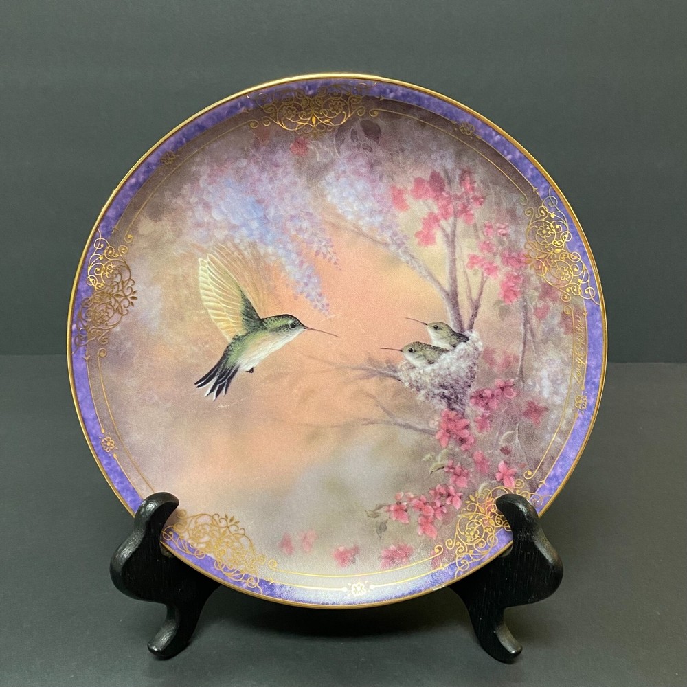 1993 Garden Whispers Vintage Limited Edition Plate by Bradford Exchange