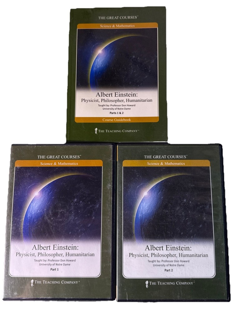 Great Courses  Albert Einstein Parts 1&2 Book Physicist Philosopher 12 CD Set
