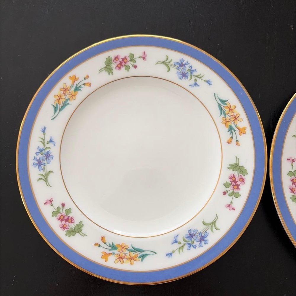Tiffany & Co. Floral Pattern Ceramic Plate Set of 2 18.5cm Unused