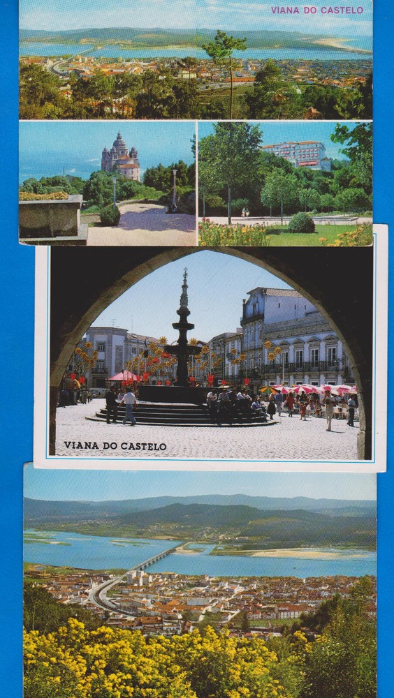 SET OF 3 USED POSTCARDS Viana do Castelo, PORTUGAL