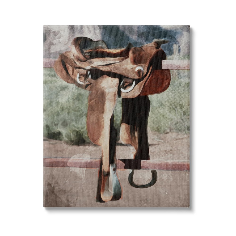 Abstract Equestrian Saddle Canvas Wall Art by Milli Villa