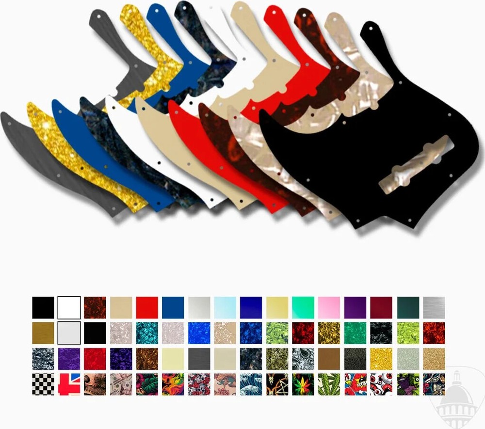 Left-Hand WD Custom Pickguard for Fender American Deluxe 5-String Jazz Bass
