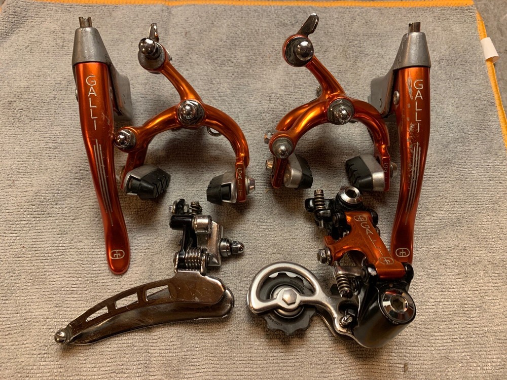 Rare VTG Galli Criterium Groupset in Orange VGC 2x6 Speed